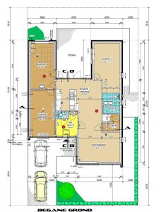 Plattegrond levensloopbestendig woonhuis met zorg-slaapkamer