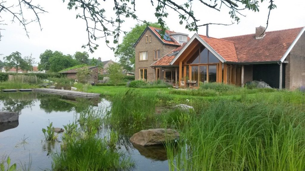 Architectonische toepassing passieve zonneenergie bij woonboerderij